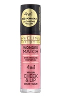 EVELINE Wonder Match 4in1 vaigu sārtums&šķidrā lūpu krāsa, 03, 4,5ml