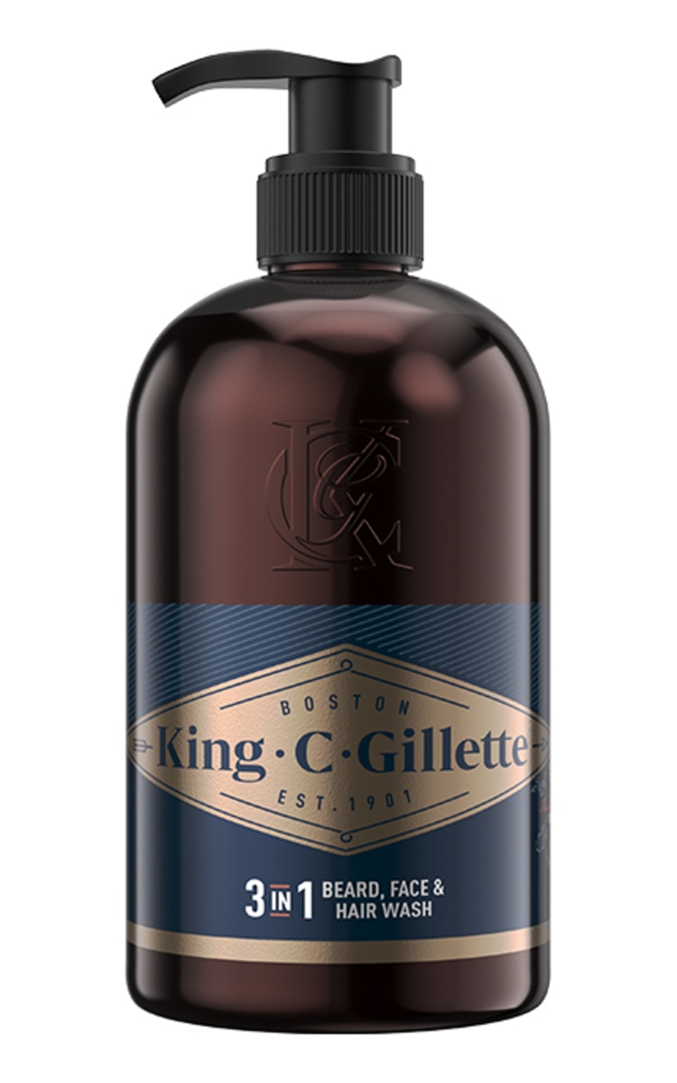GILLETTE KING C.GILLETTE Beard&Face Wash attīrošs līdzeklis ādai un bārdai, 350ml 350 ml