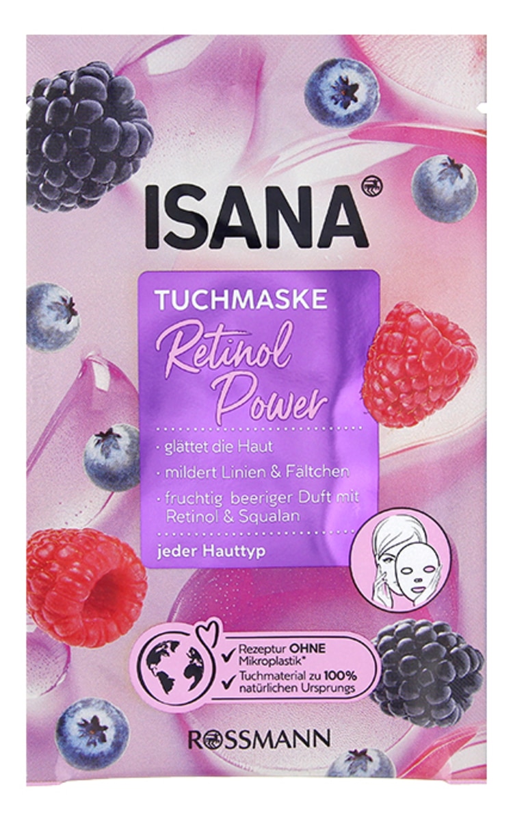 ISANA ISANA Retinol Power увлажняющая маска для лица, 1шт.