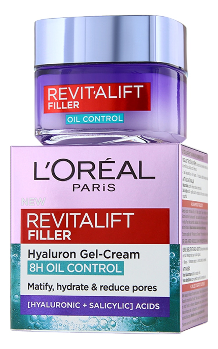 L`OREAL L`OREAL PARIS Revitalift Filler 8H Oil Control mitrinošs krēms, 50ml