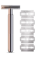 KING C.GILLETTE Double Edge Safety Razor T-veidīgs skuveklis ar 5 asmeņiem