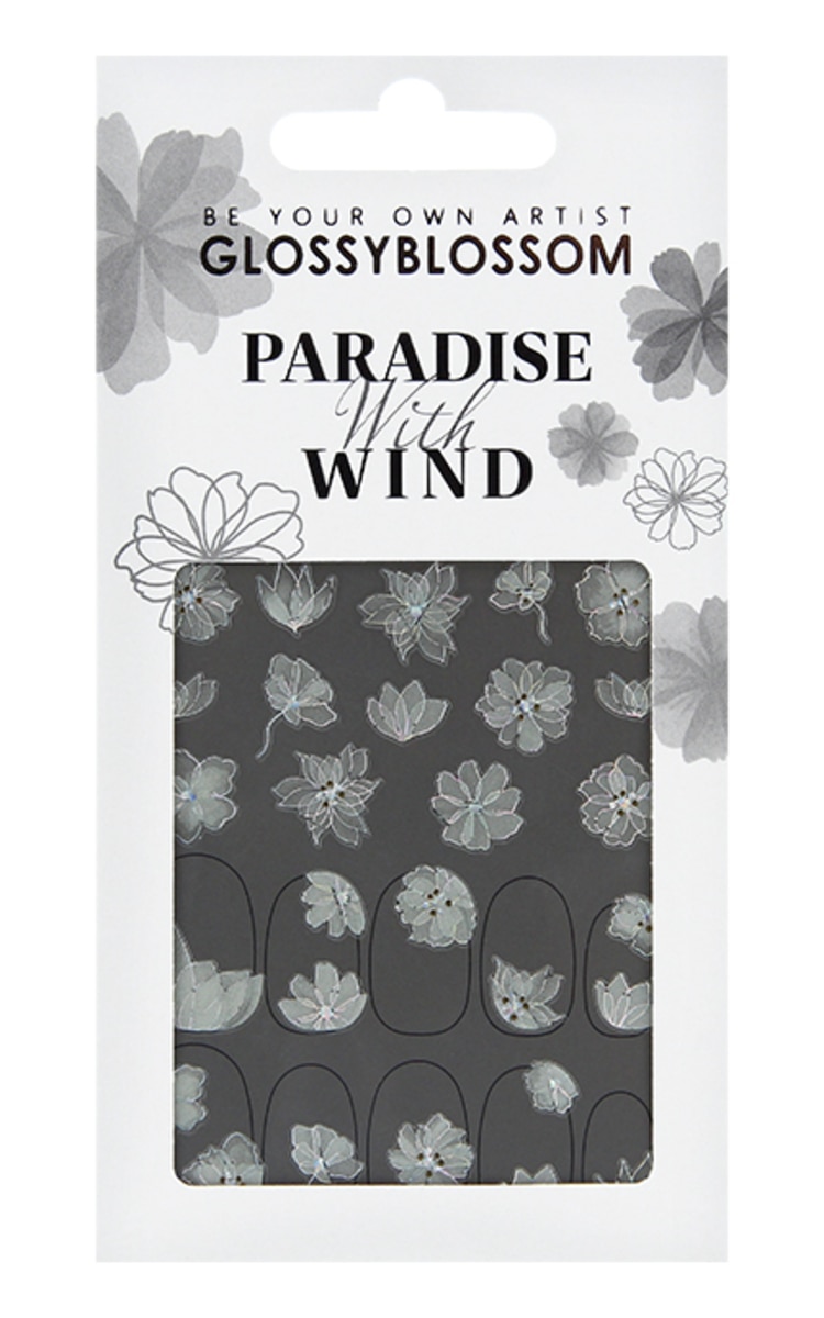 GLOSSY BLOSSOM Paradise With Wind 1878 наклейки для ногтей 1 шт