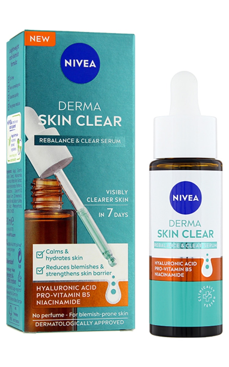 NIVEA VISAGE NIVEA Derma Skin Clear Rebalance&Clear serums ādai ar noslieci uz nepilnībām, 30ml