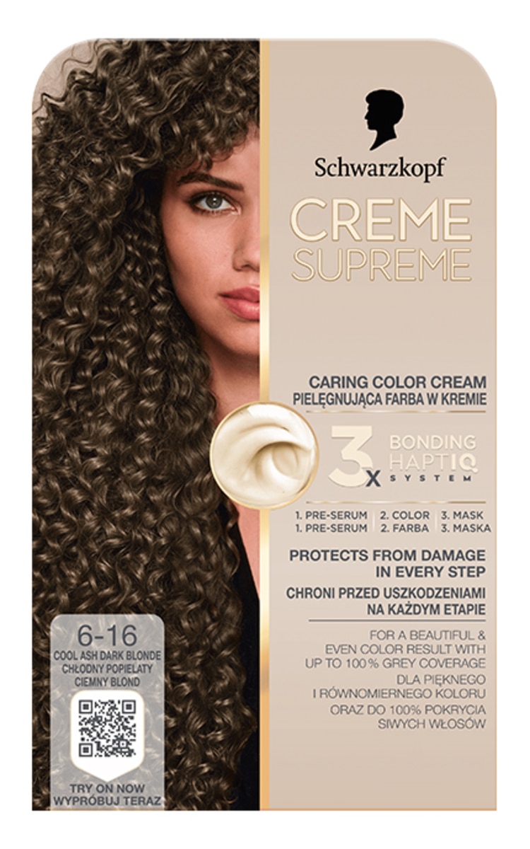 CRÈME SUPREME краска для волос, 6-16 Cool Ash Dark Blonde