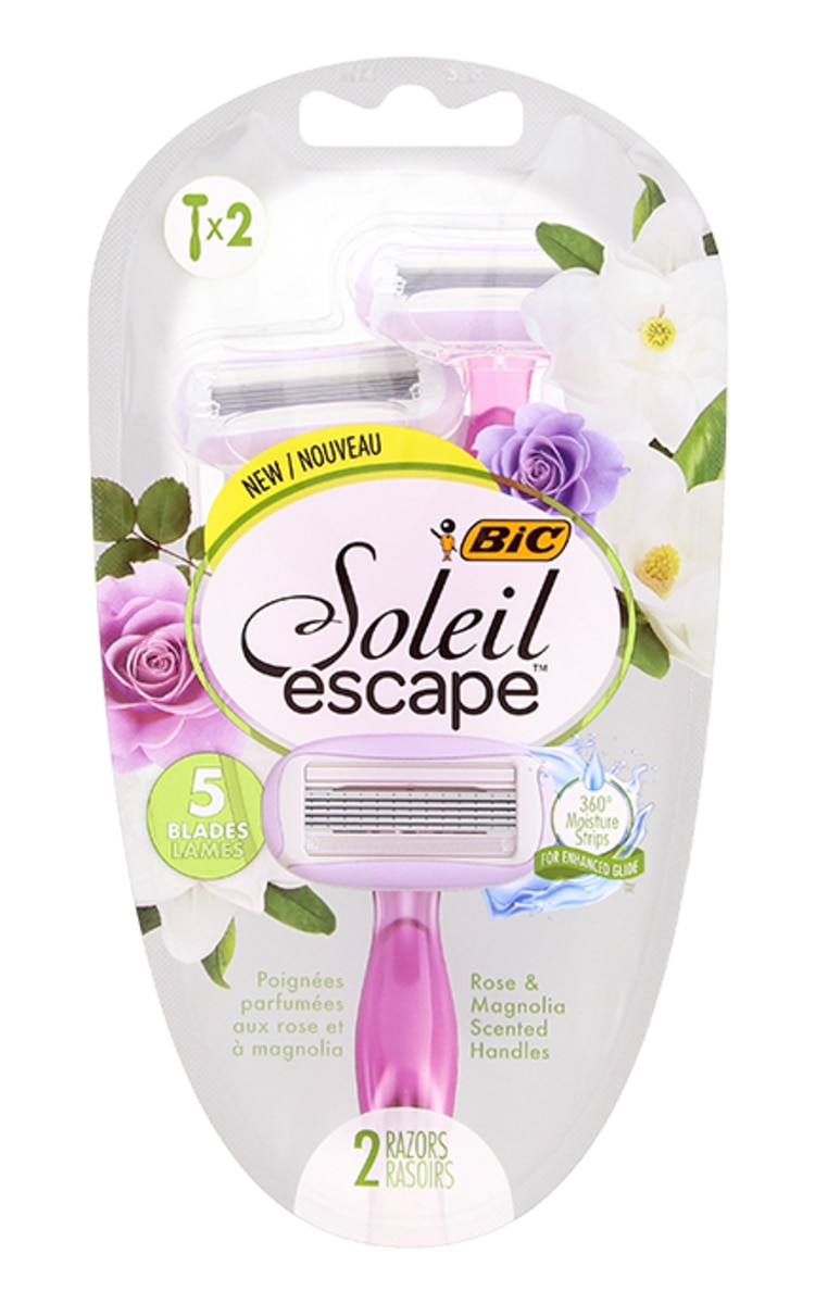 BIC BIC Soleil Escape5 Rose&Magnolia vienreizējie sieviešu skuvekļi, 2gab. 2 gab.