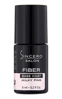 SINCERO SALON Fiber Base Coat gela lakas bāze, Milky Pink, 6ml