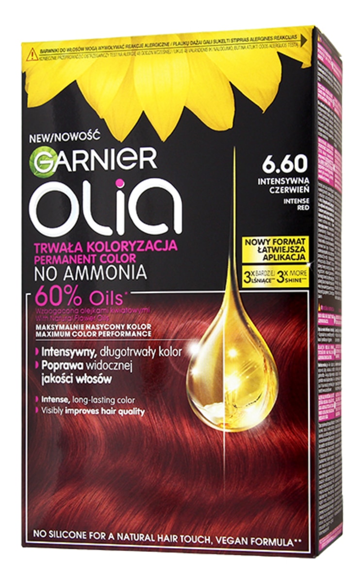 GARNIER OLIA GARNIER OLIA Стойкая краска для волос, 6.60 Intense Red 1 шт