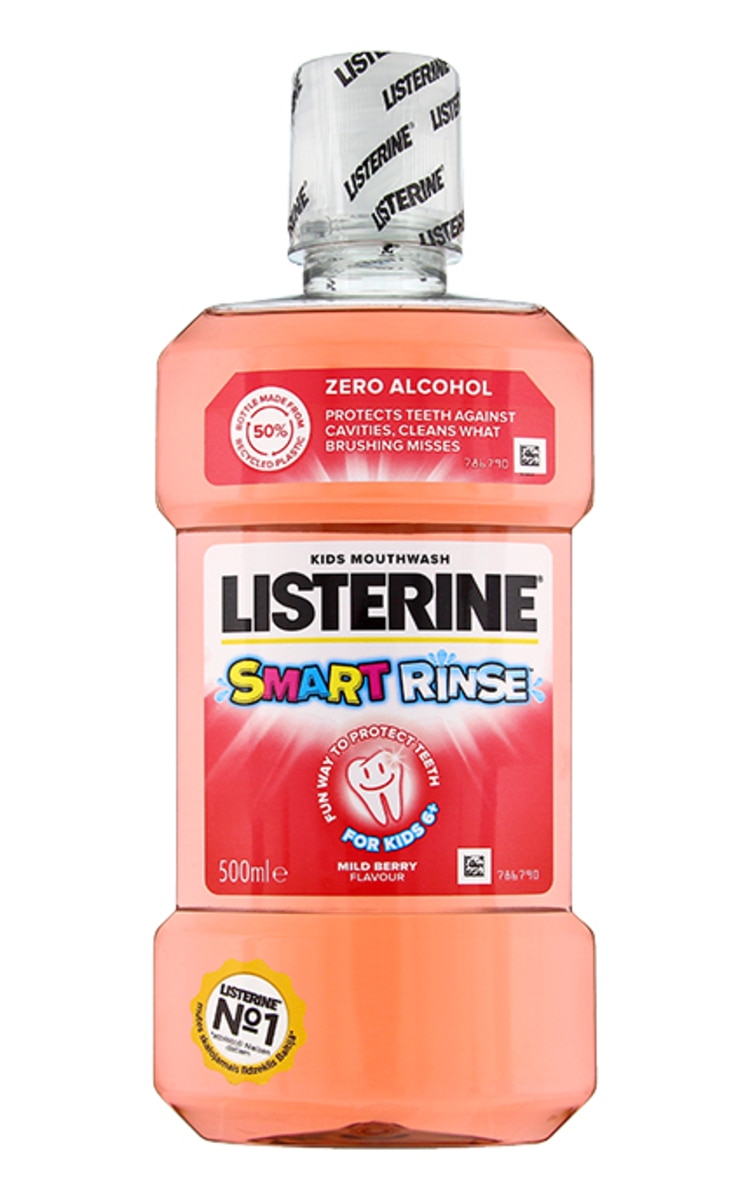 LISTERINE LISTERINE Smart Rinse Mild Berry bērnu mutes skalošanas līdzeklis, 500ml 500 ml