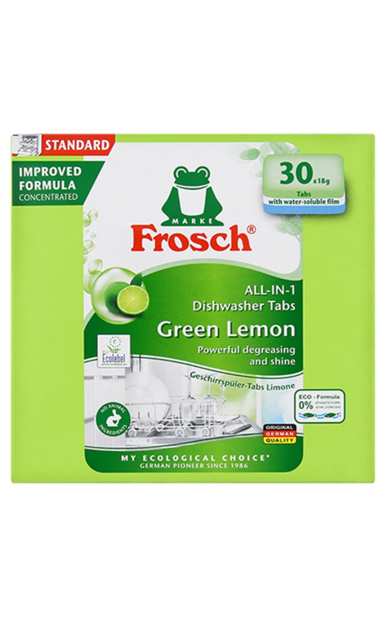 FROSCH FROSCH All-in-1 tabletes trauku mazgājamajām mašīnām ar citrona smaržu, 540g