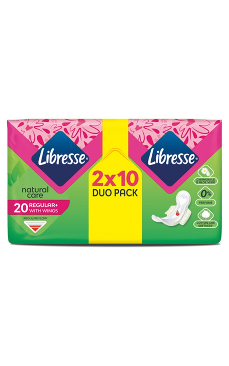 LIBRESSE LIBRESSE Natural Care Regular+ Duo higiēniskās paketes, 20gab. 20 gab.