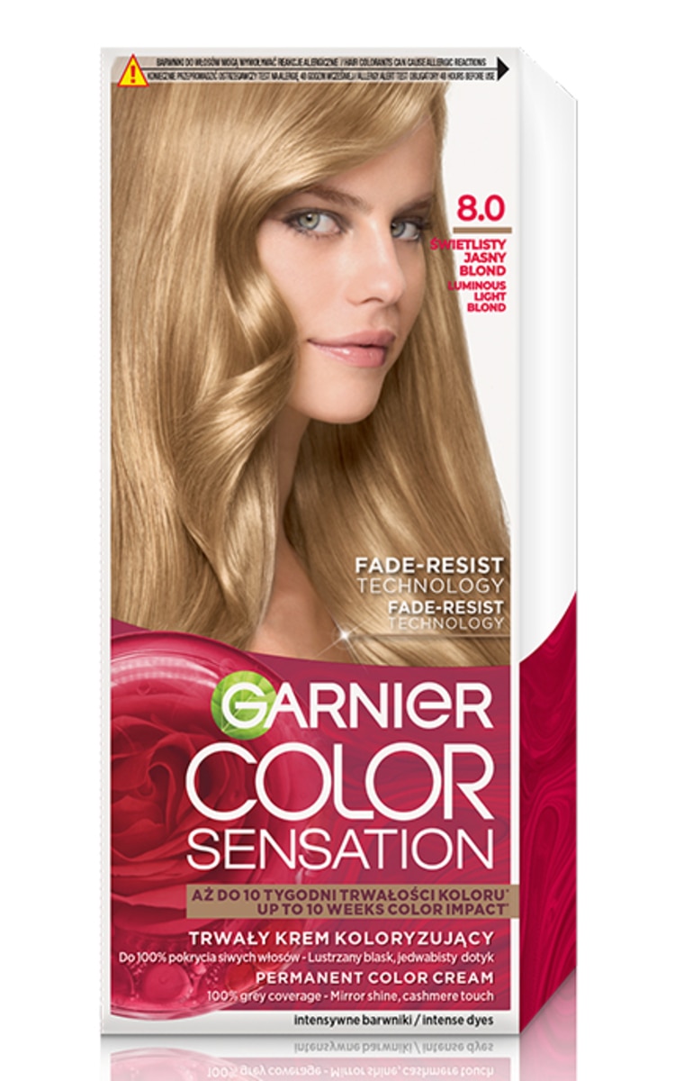GARNIER SENSATION GARNIER COLOR SENSATION Краска для волос, 8.0 Luminous Light Blond 1 шт