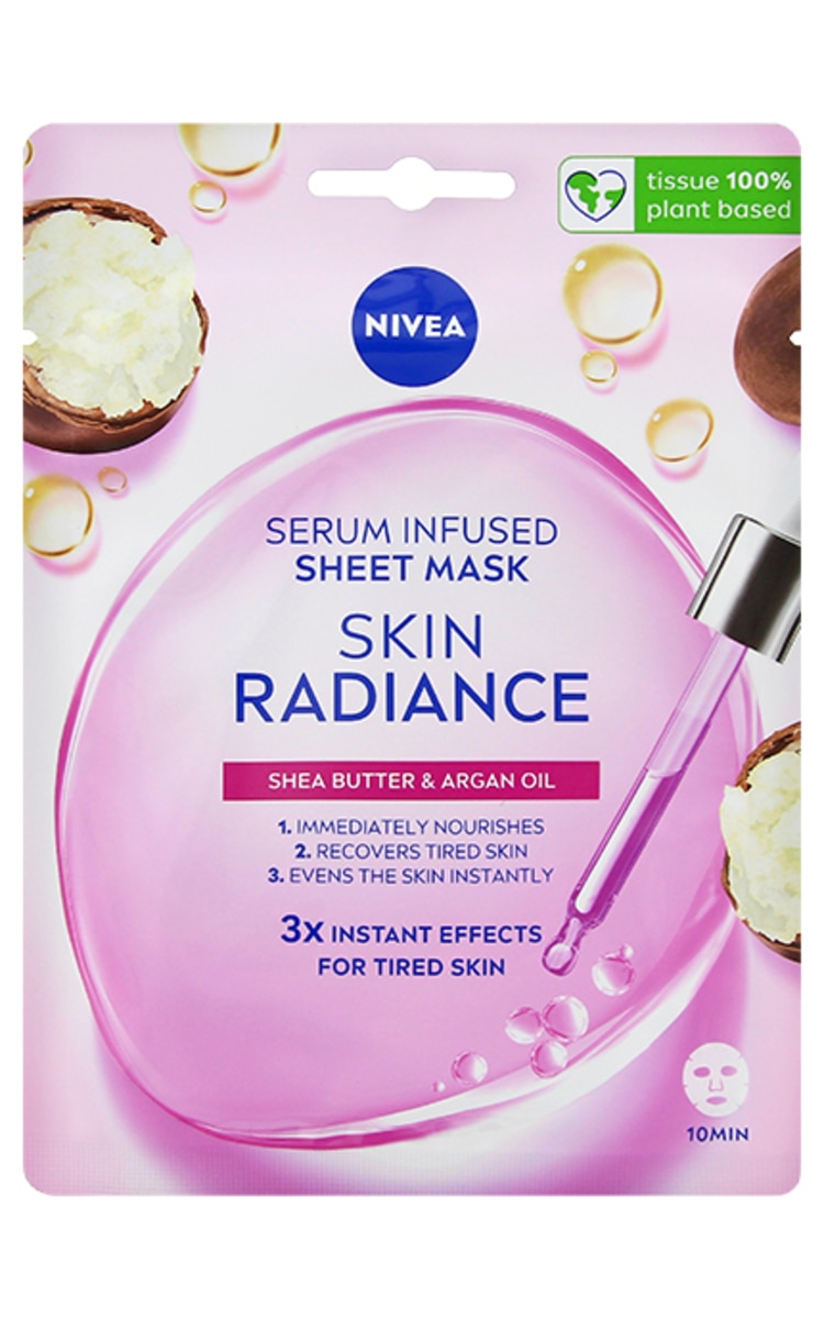 NIVEA VISAGE NIVEA Skin Radiance auduma maska sejai, 1gab. 1 gab.