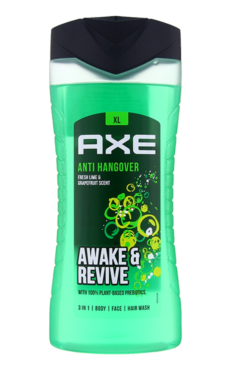 AXE Anti-Hangover 3in1 dušas želeja ķermenim, sejai un matiem XL, 400ml