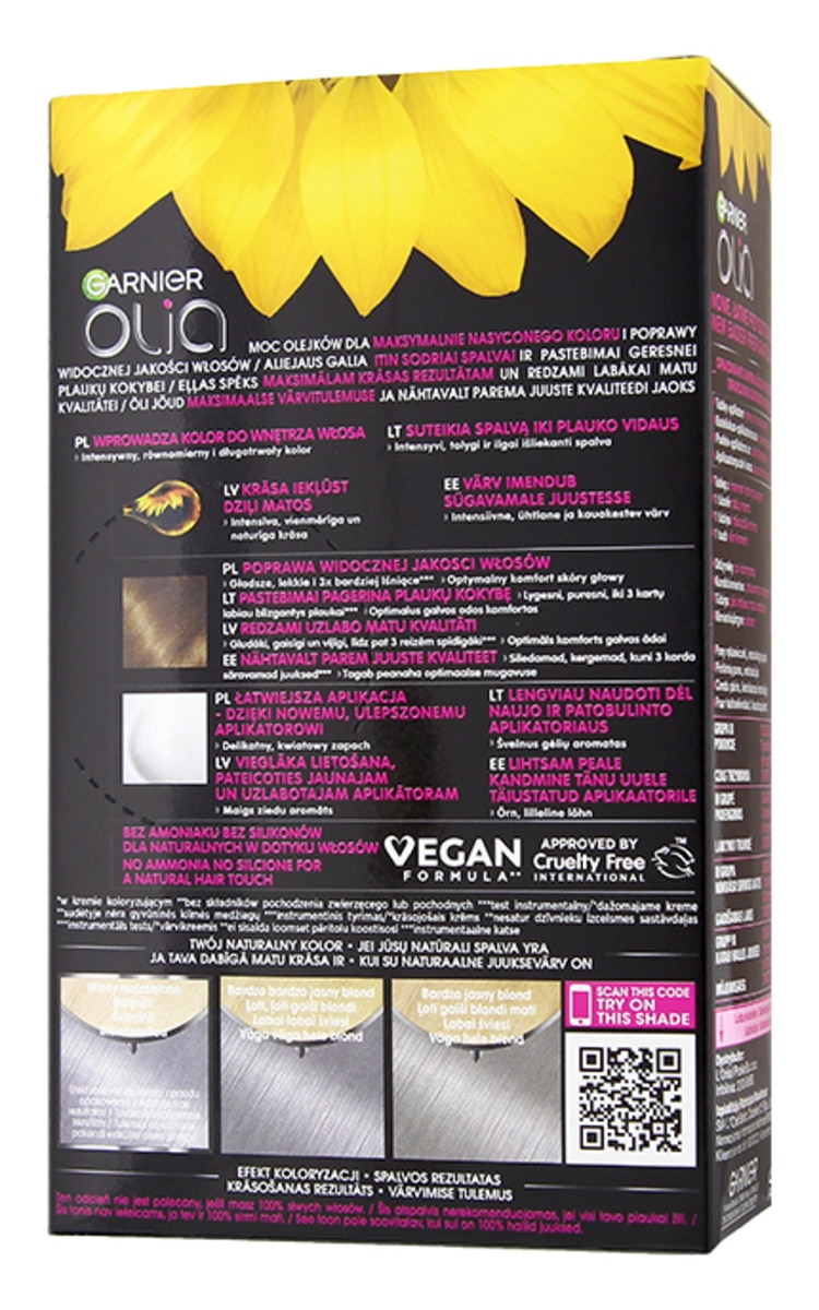 GARNIER OLIA GARNIER OLIA Ilgnoturīga matu krāsa, 9.11 Silver Smoke 1 gab.