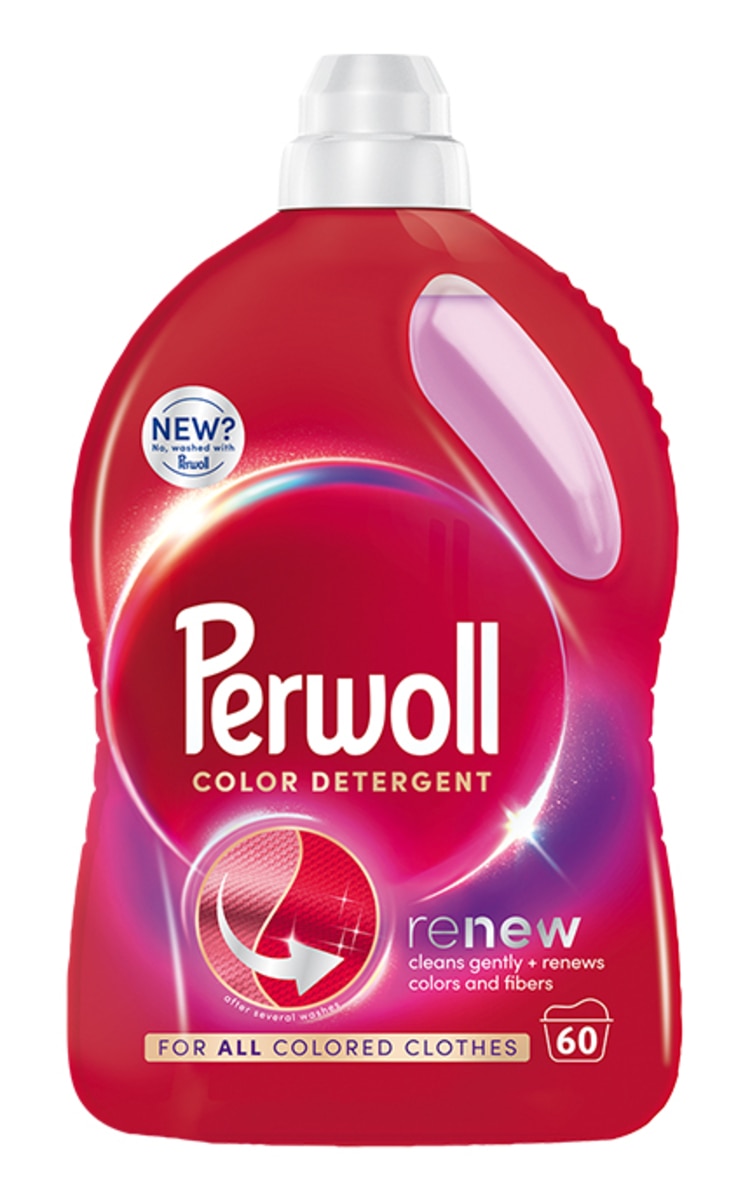 PERWOLL PERWOLL Color Detergent Renew veļas mazgāšanas līdzeklis, 3000ml 3000 ml