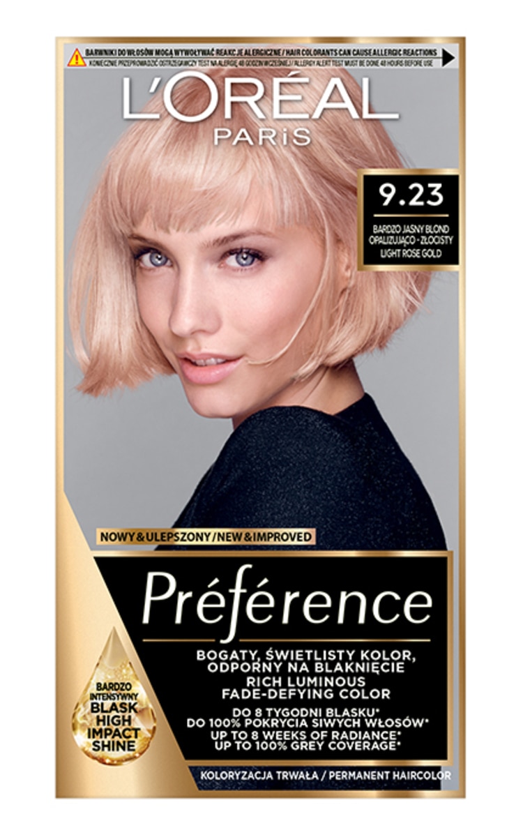 PREFERENCE PREFERENCE Краска для волос, 9.23 Light Rose Gold 1 шт