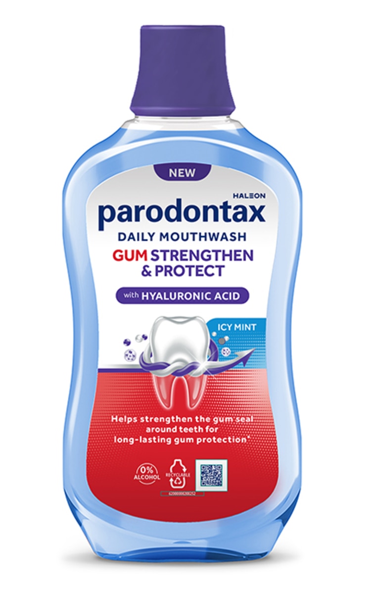 PARODONTAX PARODONTAX Gum Strengthen&Protect Icy Mint mutes skalošanas līdzeklis, 500ml