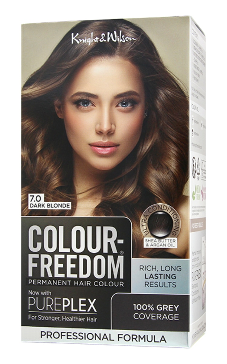 COLOUR FREEDOM COLOUR FREEDOM Pureplex Permanent matu krāsa, 7.0 Dark Blonde 1 gab.