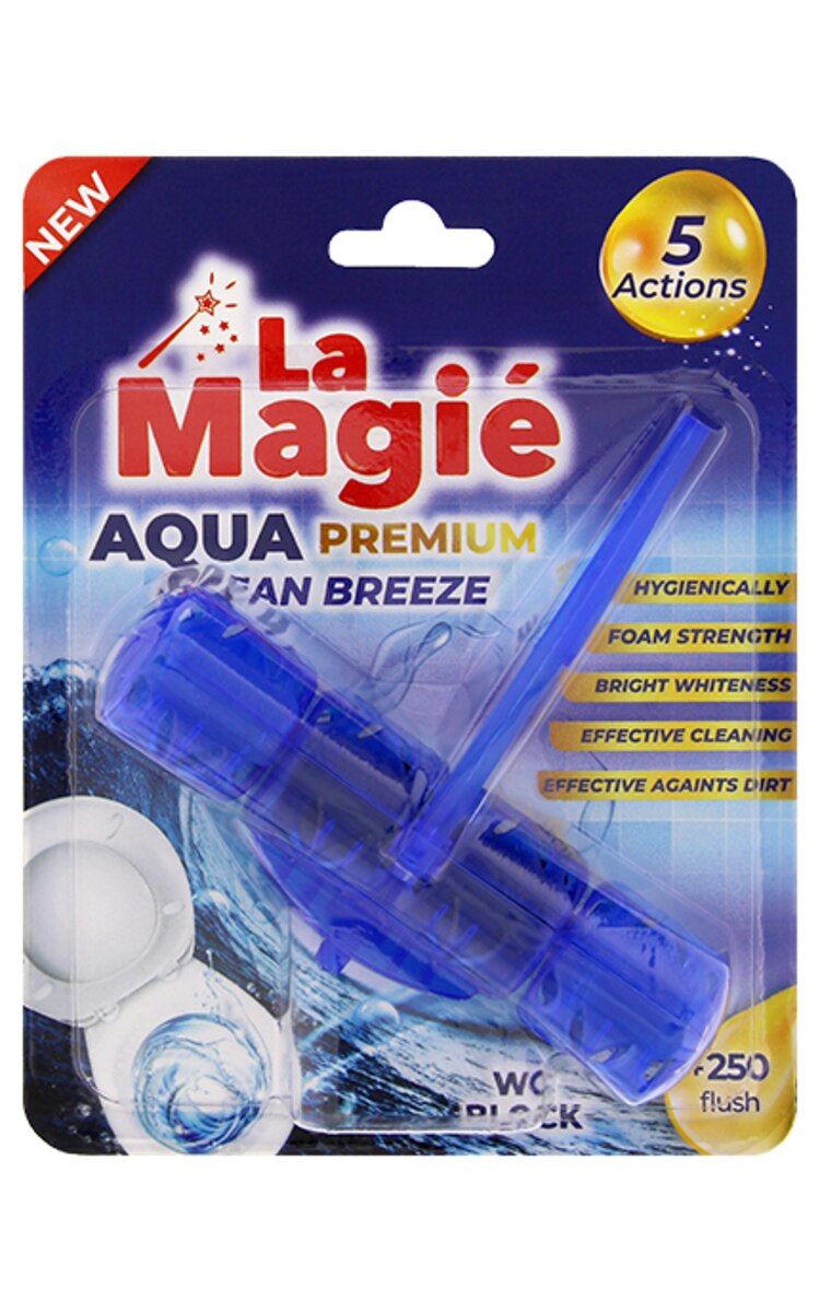 LA MAGIÉ Aqua Premium tualetes bloks, Ocean Breeze (Blue Water), 1x40g