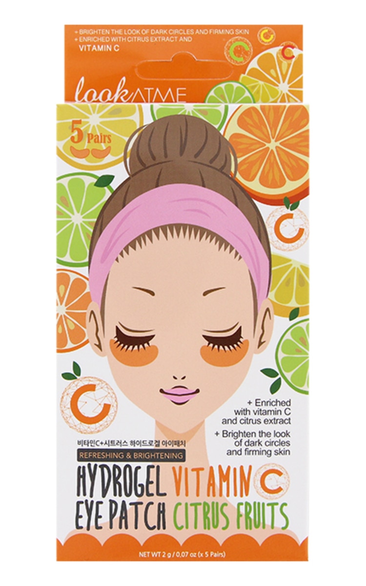 LOOK AT MY  LOOK AT ME Hydrogel Vitamin C Citrus Fruits maska ādai pa acīm, 5 pāri