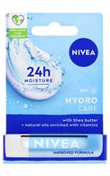 NIVEA Hydro Care SPF15 24H mitrinošs lūpu balzams, 4.8g