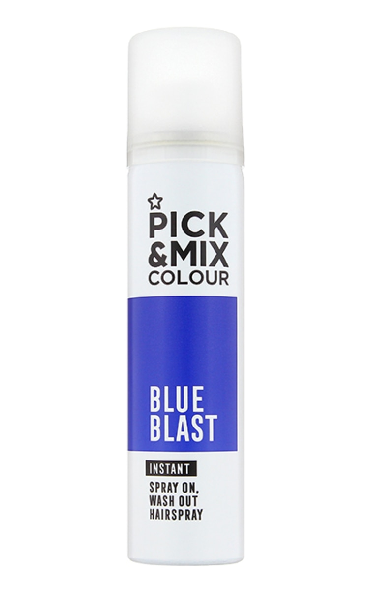 SUPERDRUG SUPERDRUG Pick&Mix Colour Blue Blast krāsojošs matu sprejs, 75ml 75 ml