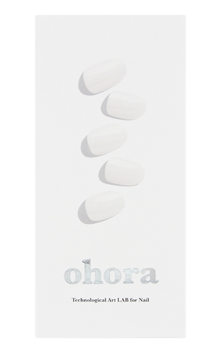 OHORA OHORA Semi Cured Gel Nail Strips (N Clean White) набор гелевых наклеек для маникюра, 30 наклеек