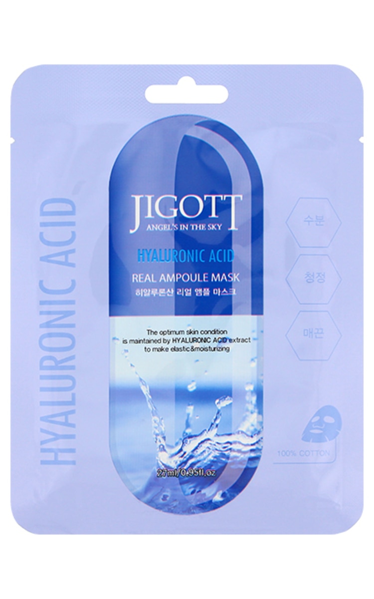 JIGOTT JIGOTT Hyaluronic Acid Real Ampoule Mask тканевая маска для лица, 27мл