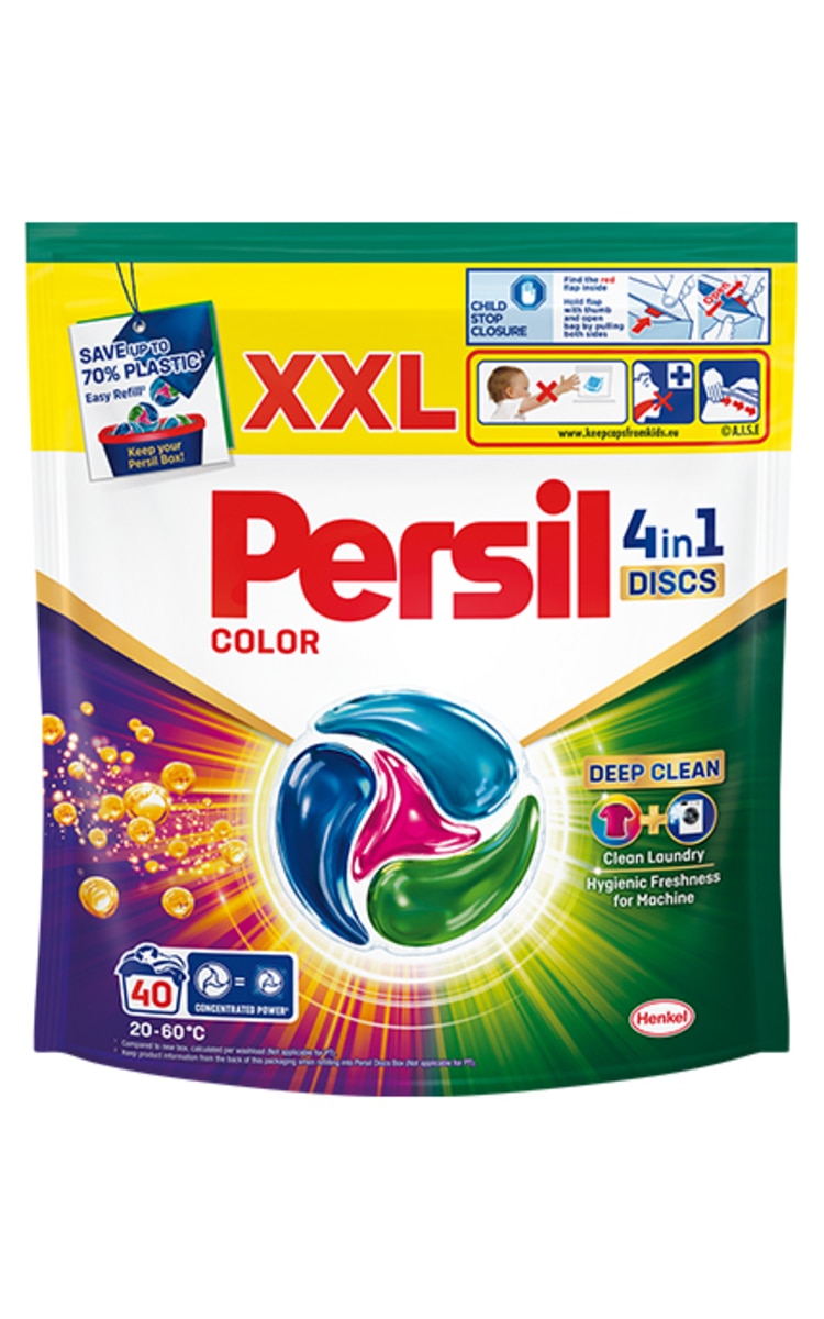 PERSIL PERSIL Color Discs 4in1 kapsulas veļas mazgāšanai, 40gab.