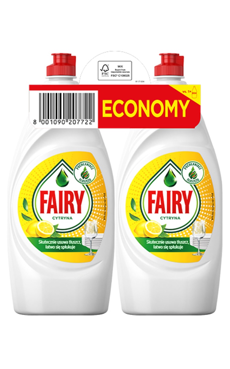 FAIRY FAIRY Lemon средство для мытья посуды, набор, 2x900мл 1800 мл