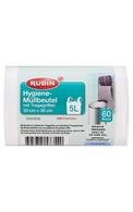  RUBIN undefined RUBIN Гигиенические пакеты для мусора с ручками, 5л, 60шт.  