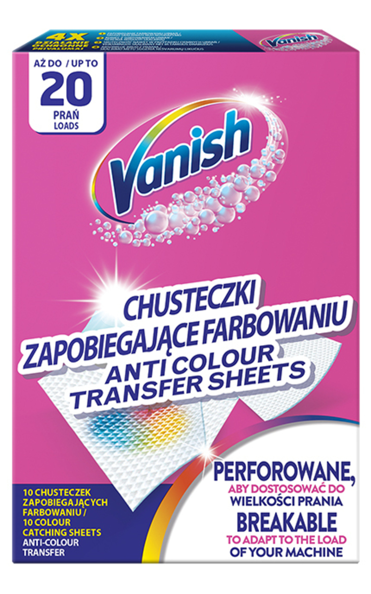 VANISH VANISH Colour Protect salvetes pret apģērba sakrāsošanos, 10gab. 10 gab.