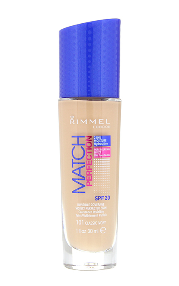 RIMMEL RIMMEL Match Perfection тональный крем, 101 Ivory, 30мл Ivory