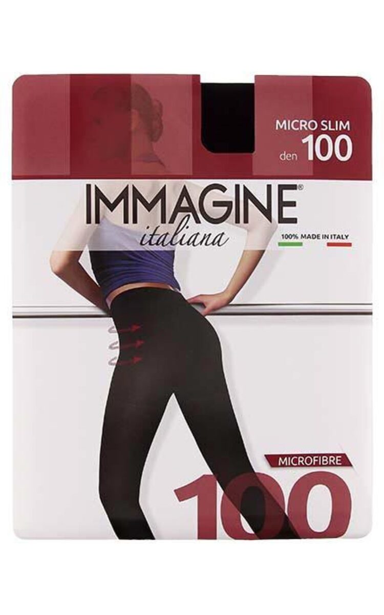 IMMAGINE IMMAGINE Micro Slim 100den колготки, Nero, размер 2 Ultra Black