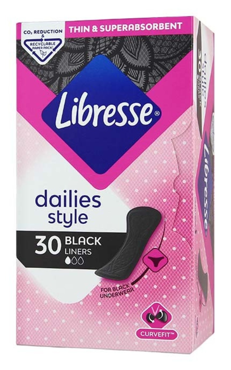 LIBRESSE LIBRESSE Dailies Style Black ежедневные прокладки, 30шт. 30 шт