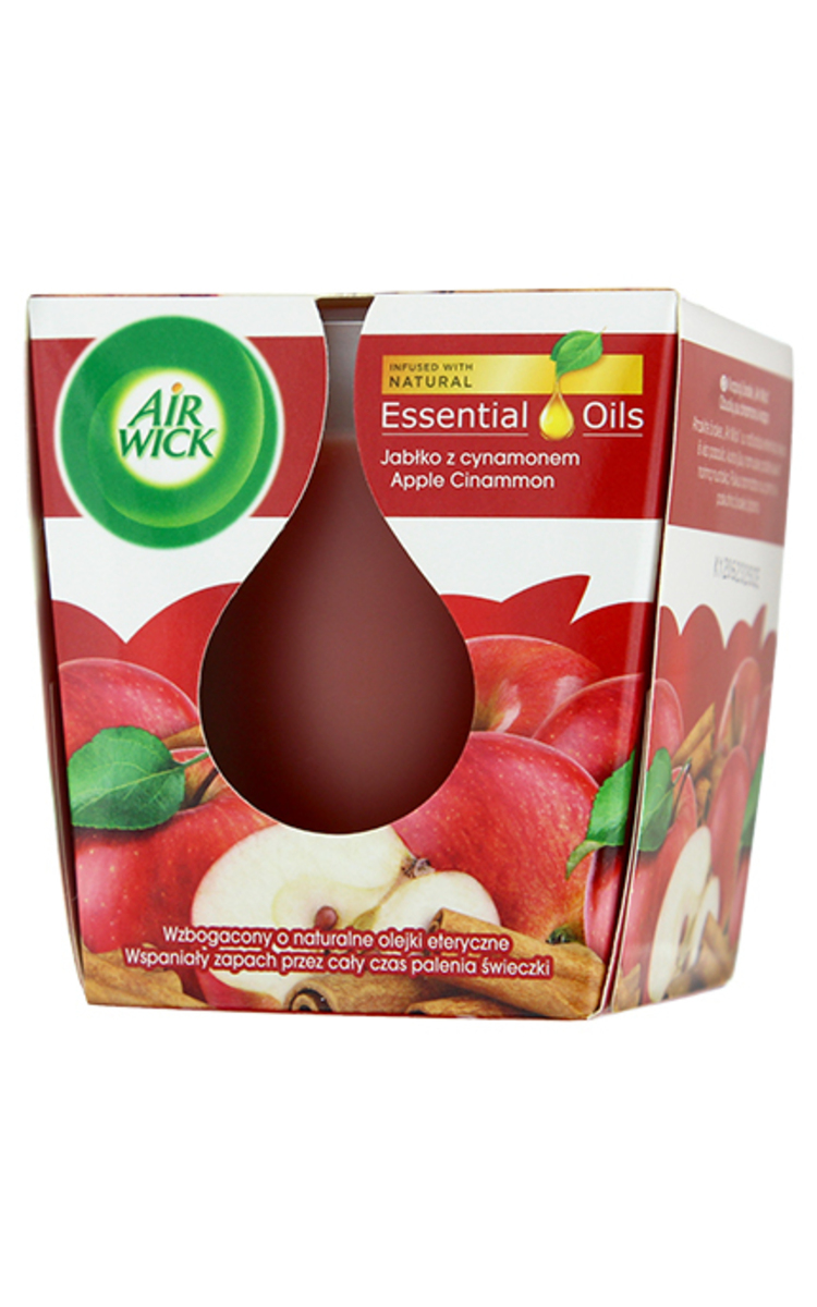 AIR WICK AIR WICK Essential Oils Apple Cinnamon ароматическая восковая свеча, 105г 1 шт