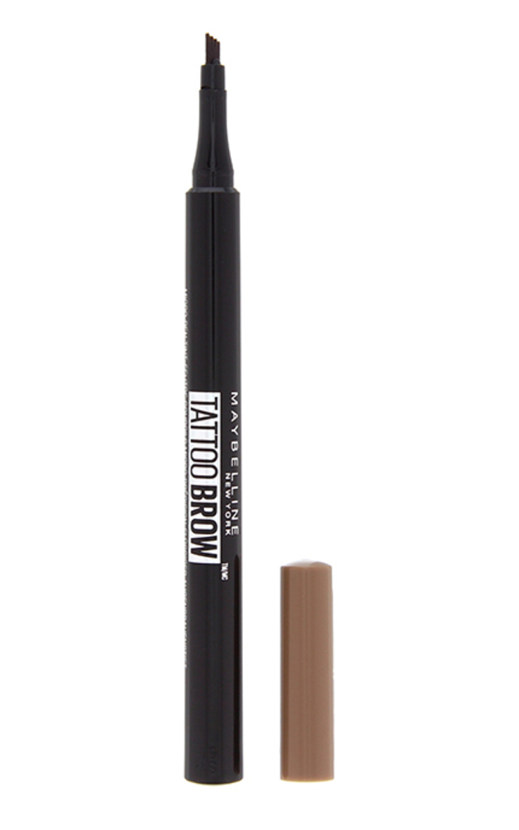 MAYBELLINE MAYBELLINE Tattoo Brow Micro uzacu flomāsters, 120 Medium Brown, 1.1ml Medium Brown