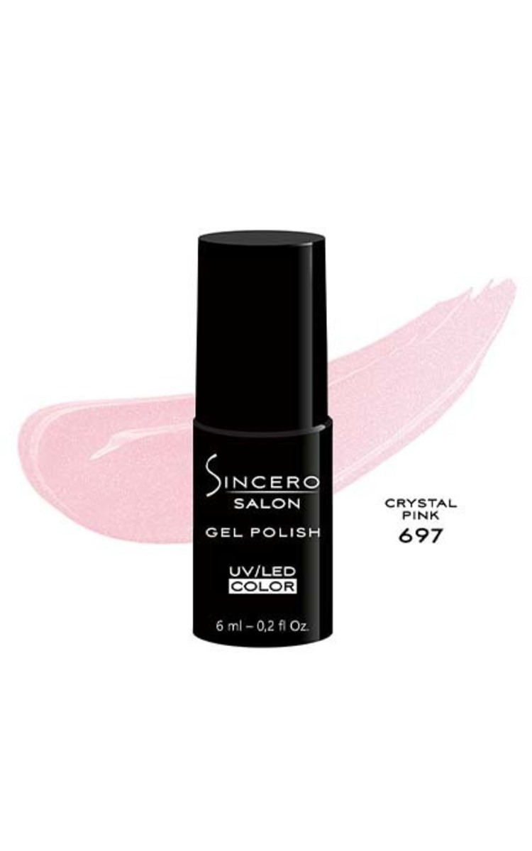 SINCERO SALON SINCERO SALON LED/UV gela laka, 697 Crystal Pink, 6ml Crystal Pink