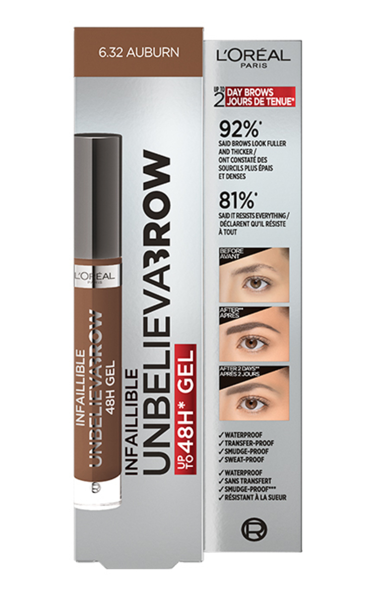 L`OREAL PARIS L`OREAL PARIS Unbelieva Brow гель-тинт для бровей, 6,32 Auburn, 3.4мл Auburn