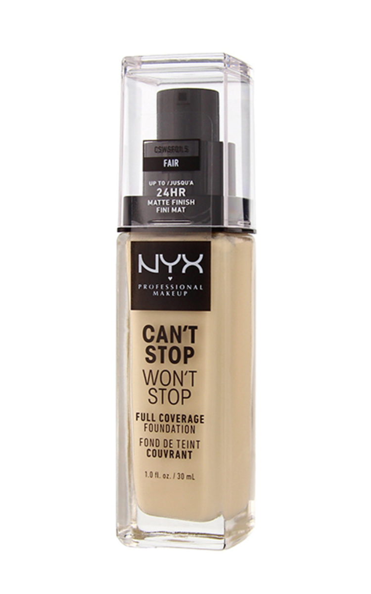 NYX PROFESSIONAL MAKEUP NYX PROFESSIONAL MAKEUP Cant't Stop Won't Stop 24h тональный крем, 01.5 Fair, 30мл Fair(01.5)