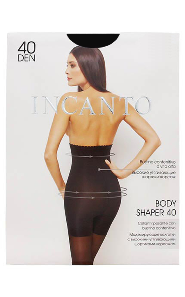 INCANTO INCANTO Body Shaper 40den zeķbikses, Nero, izmērs 3 Ultra Black