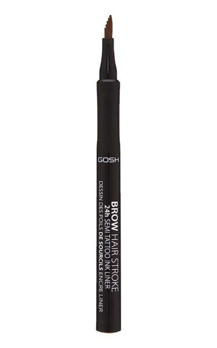 GOSH GOSH Brow Hair Stroke-24h Semi-Tatoo uzacu zīmulis, 001 Brown, 1ml Brown