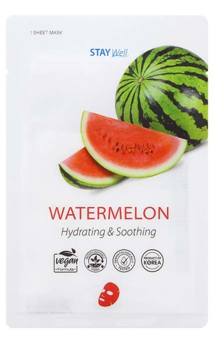 STAY WELL STAY WELL Vegan Watermelon успокаивающая маска для лица, 1шт., 23г 1 шт