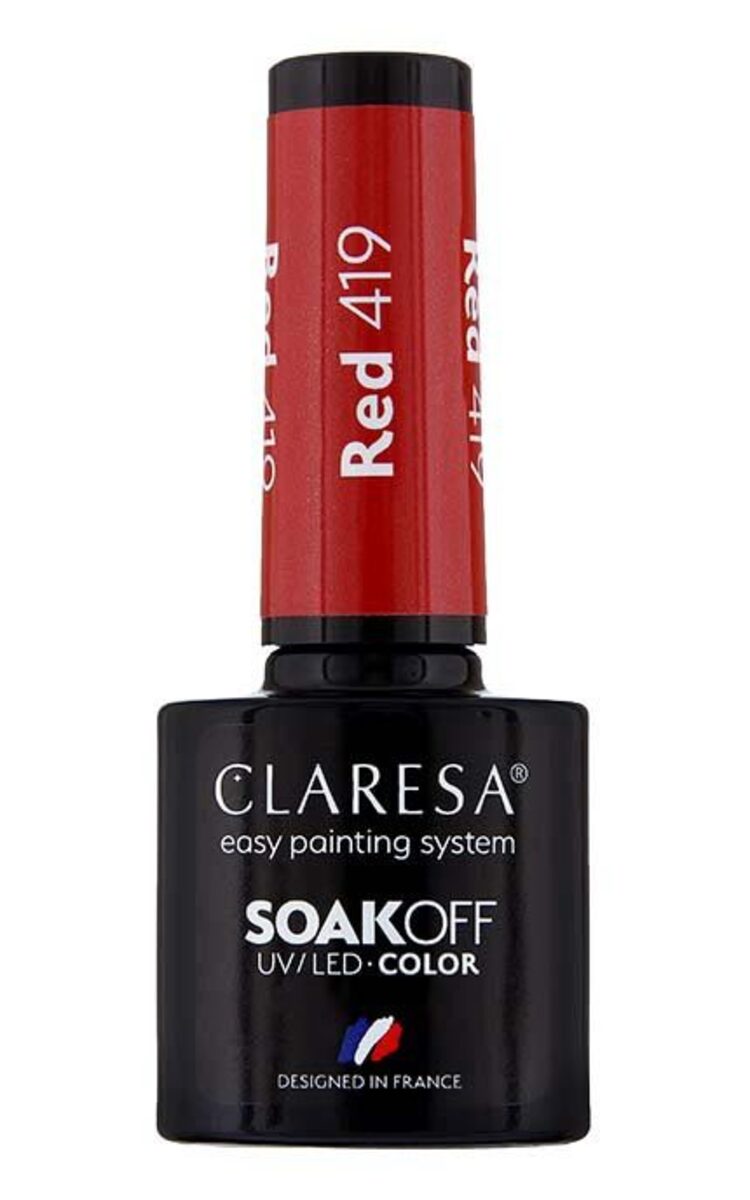 CLARESA CLARESA Gel nagu laka, Red 419, 5ml Red