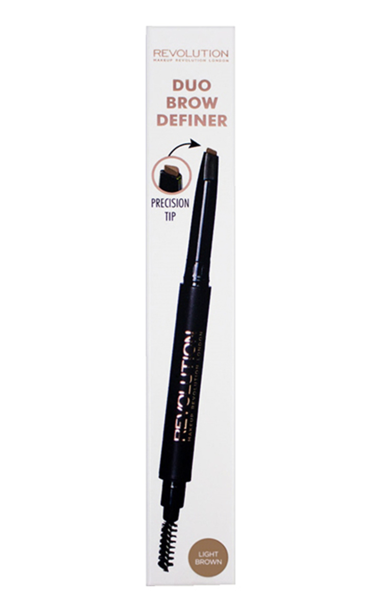 MAKE UP REVOLUTION MAKEUP REVOLUTION Duo Brow Definer карандаш для бровей, Brown, 0.15г Brown