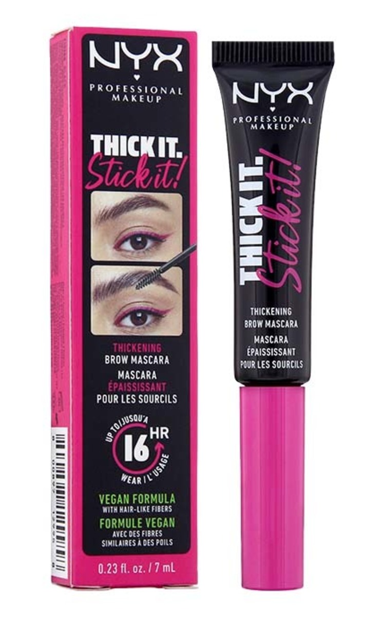 NYX PROFESSIONAL MAKEUP NYX PROFESSIONAL MAKEUP Thick It Stick It тушь для бровей, 08 Black, 7мл Ultra Black