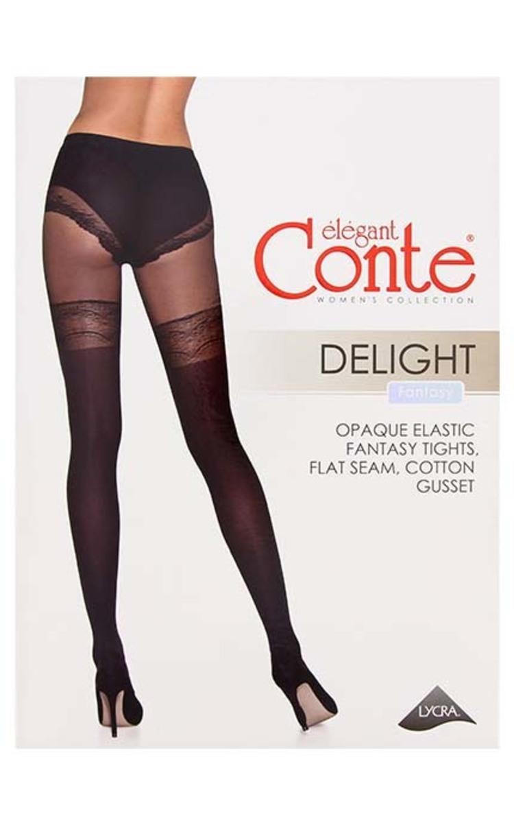 CONTE CONTE Fantasy Delight 50den колготки, Nero, размер 4 Ultra Black