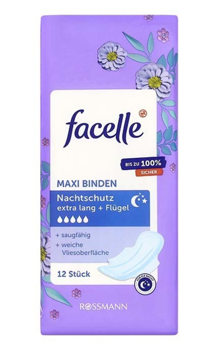 FACELLE FACELLE Maxi Night гигиенические прокладки, 12 шт. 12 шт