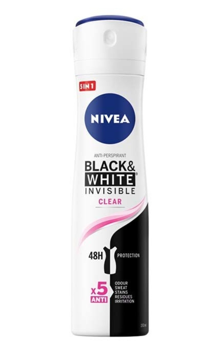 NIVEA NIVEA Black&White Clear izsmidzināms antiperspirants, 150ml 150 ml