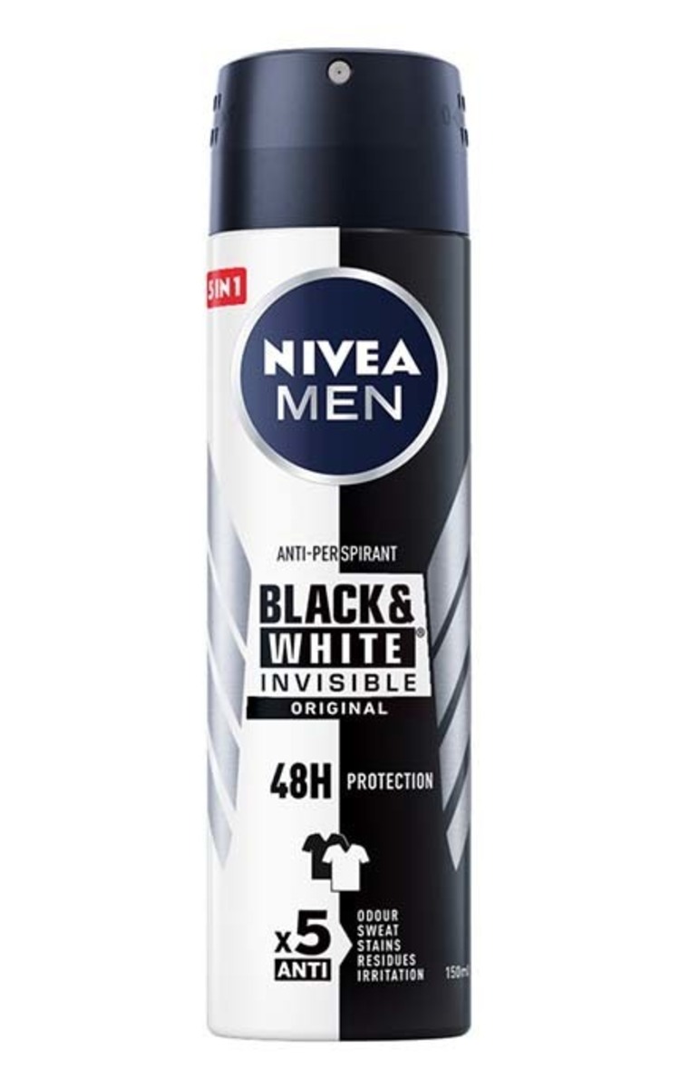 NIVEA MEN NIVEA MEN Black&White Power izsmidzināms antiperspirants, 150ml 150 ml